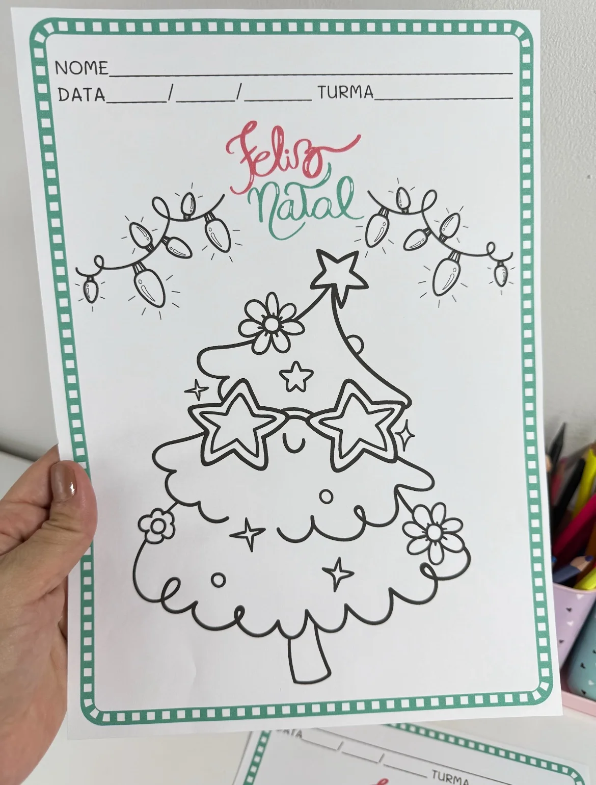 Atividades de colorir de Natal — amostra 6: Livro com 10 páginas com o tema Natal para colorir, aproveite o valor promocional