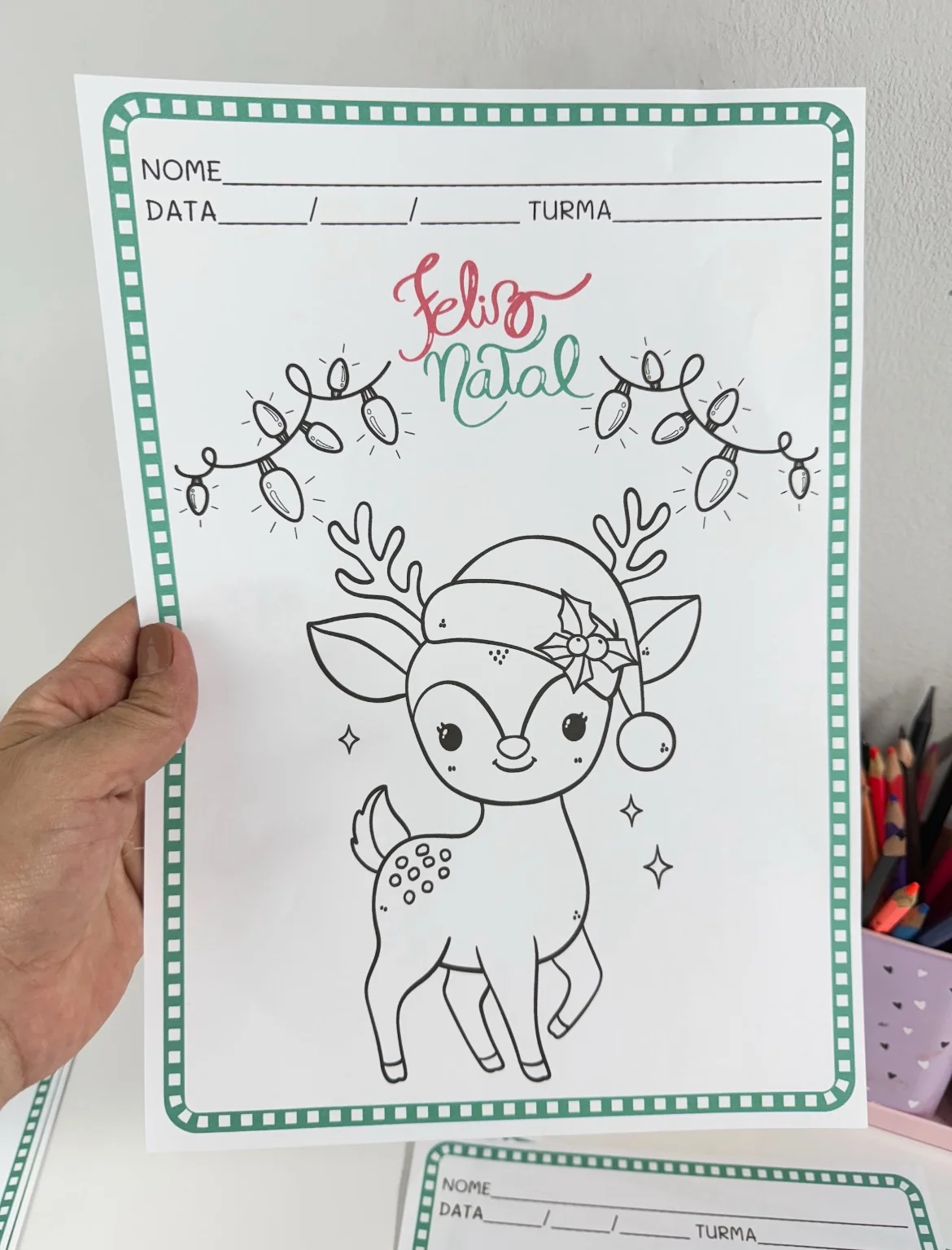 Atividades de colorir de Natal — amostra 7: Livro com 10 páginas com o tema Natal para colorir, aproveite o valor promocional