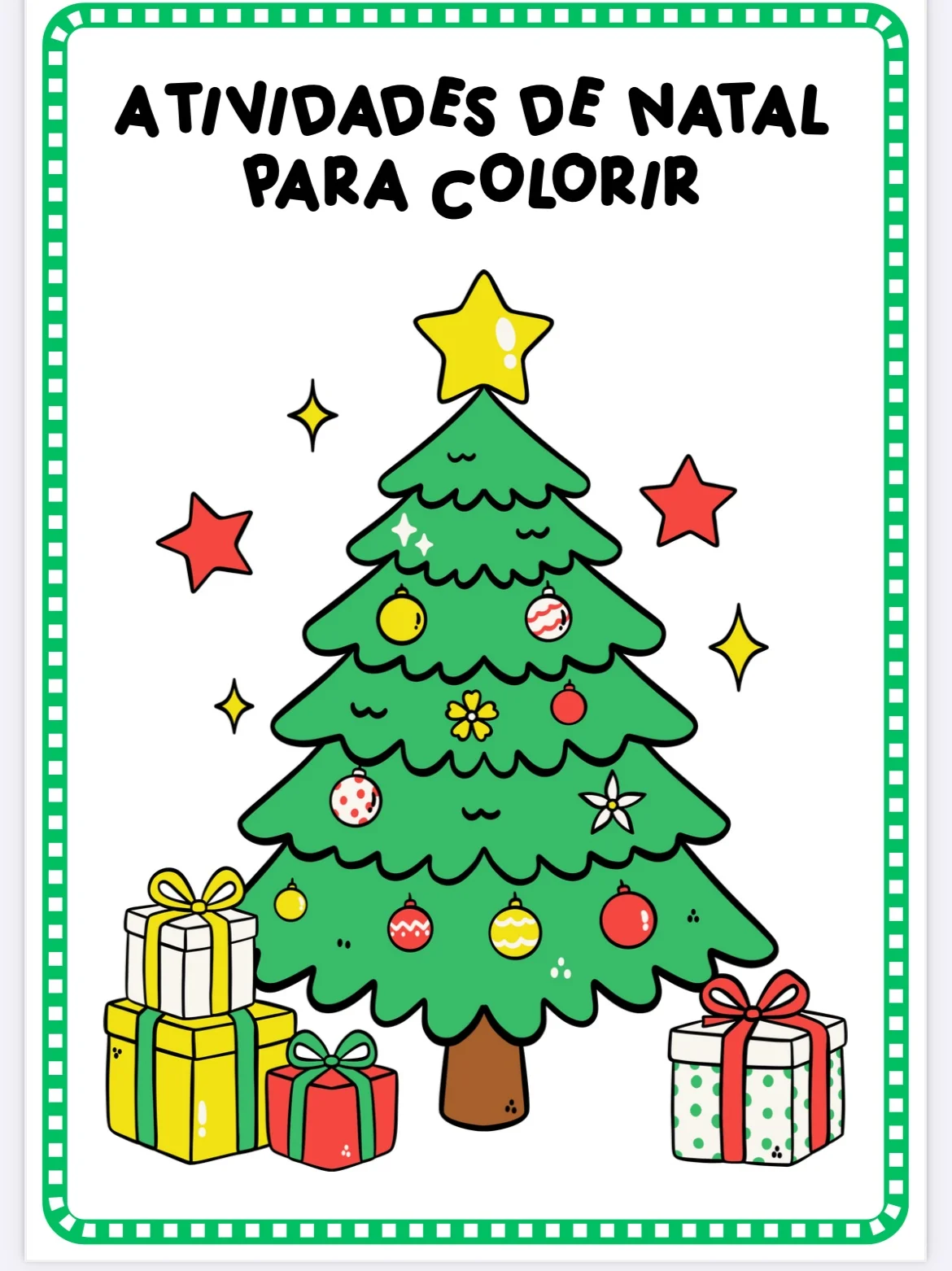 Atividades de colorir de Natal — Datas comemorativas para Todas as séries: Livro com 10 páginas com o tema Natal para…
