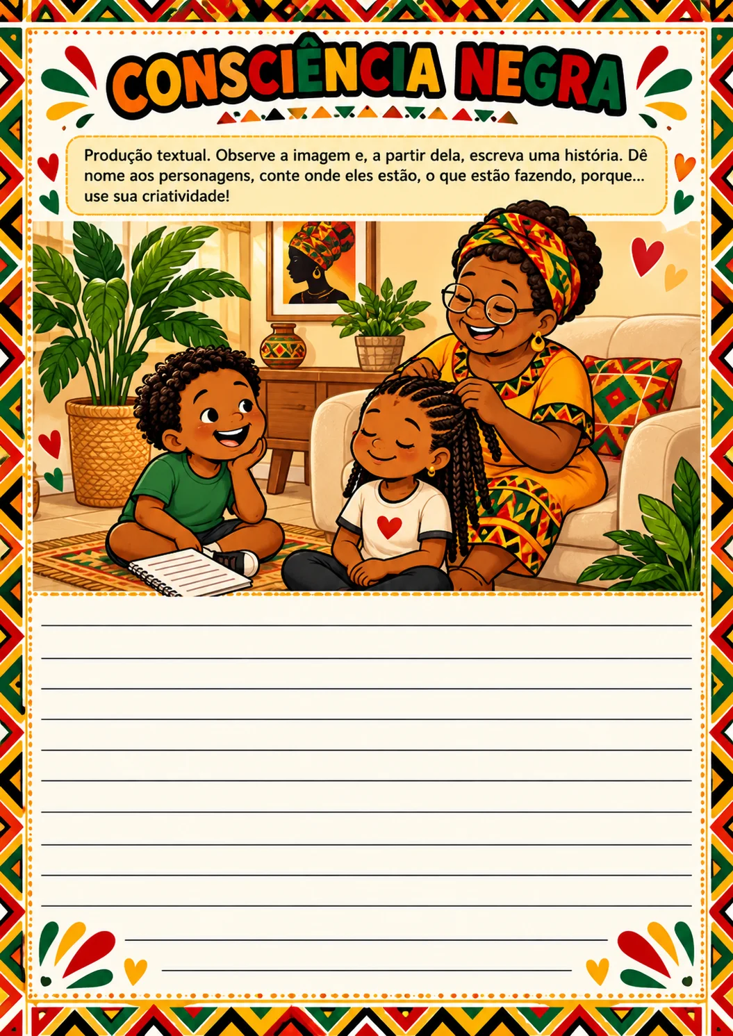 Atividades de Consciência Negra para Ensino Fundamental — amostra 3: Material com atividades de Consciência Negra,…