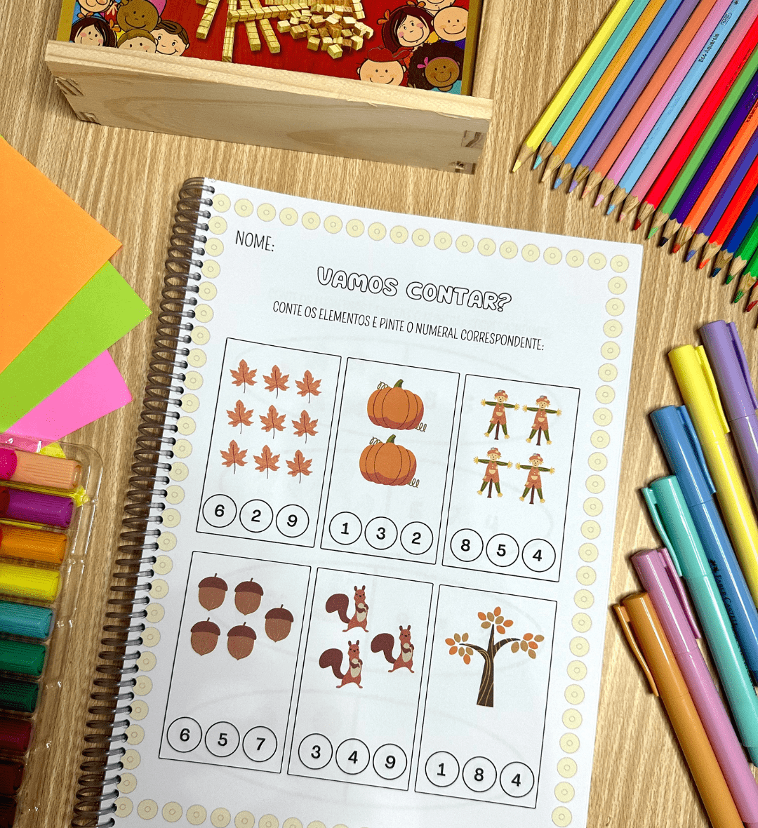Atividades de contagem: apostila Vamos Contar de 1 a 20 — amostra 6: Explore a contagem de 1 a 20 com mais de 60 páginas de…