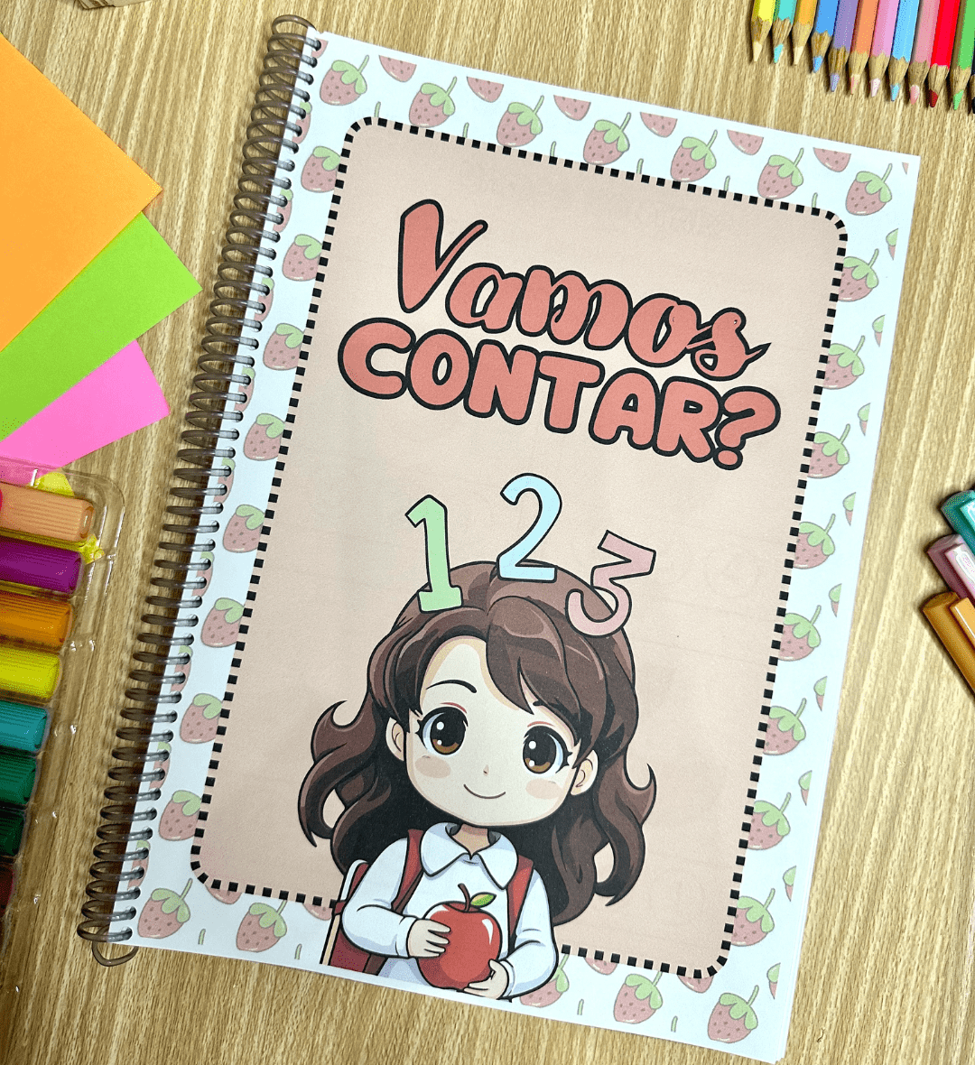 Atividades de contagem: apostila Vamos Contar de 1 a 20 — capa do material