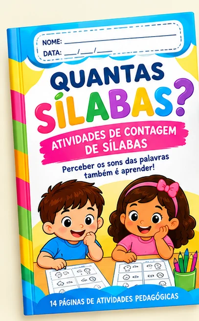 Atividades de Contagem de Sílabas para Imprimir — capa do material