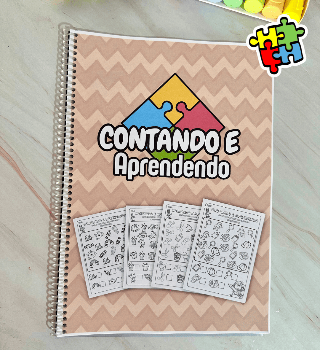 Atividades de contagem para Educação Especial: PDF ilustrado — capa do material