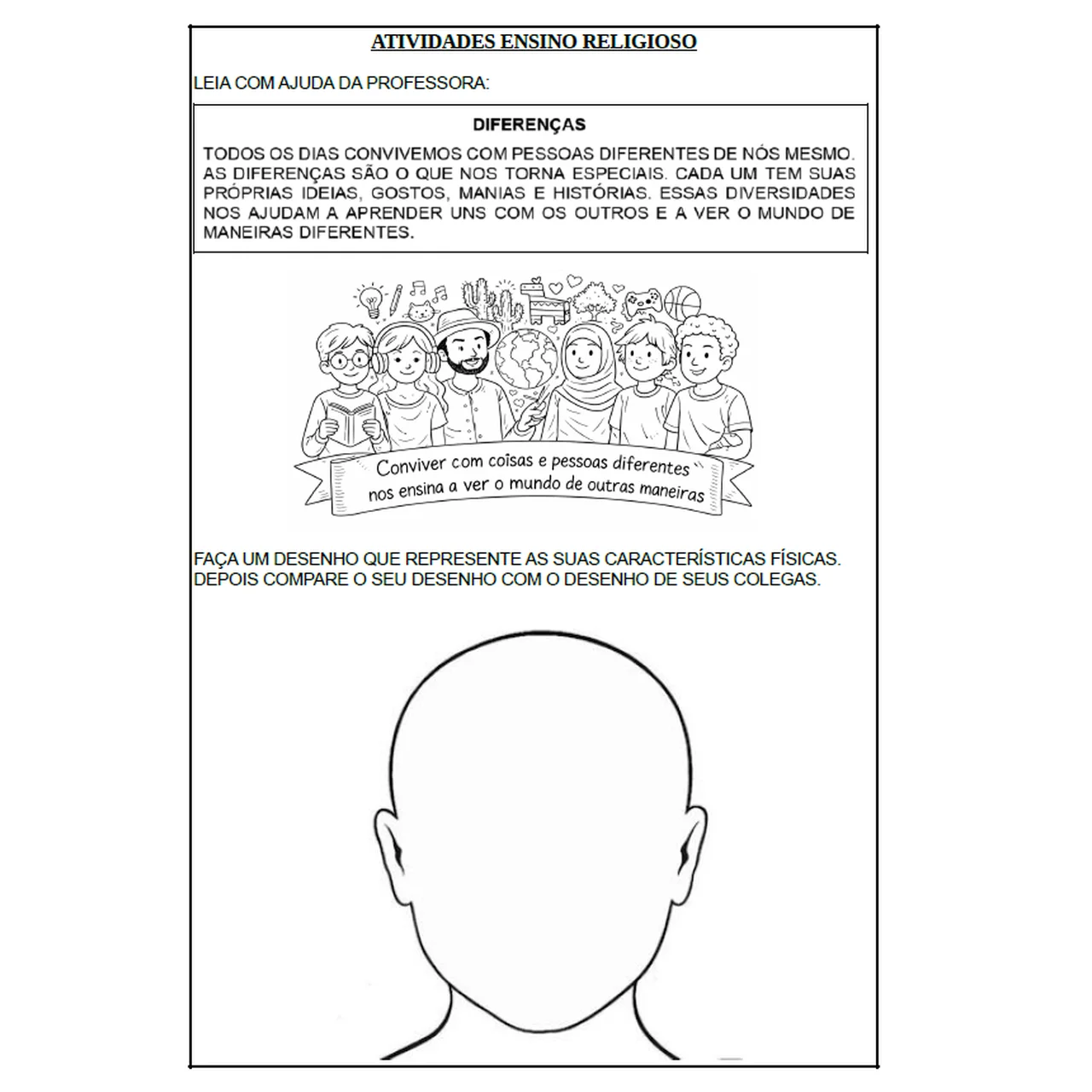 ATIVIDADES DE ENSINO RELIGIOSO 1º ANO DE ACORDO COM A BNCC. — amostra 1: 15 atividades de Ensino Religioso seguindo as…