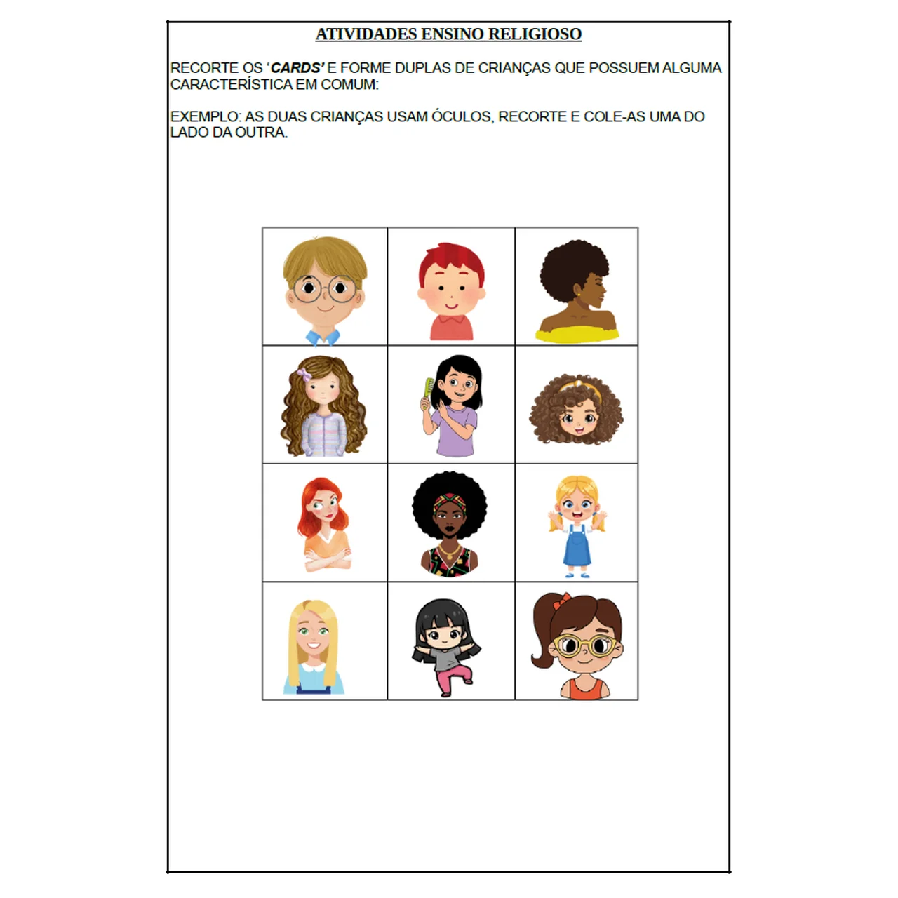 ATIVIDADES DE ENSINO RELIGIOSO 1º ANO DE ACORDO COM A BNCC. — amostra 4: Atividades lúdicas e interessantes que realmente…
