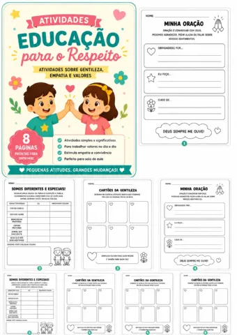 Atividades de Ensino Religioso - Gentileza, Empatia e Valores — amostra 1: ATIVIDADES DE ENSINO RELIGIOSO – GENTILEZA,…