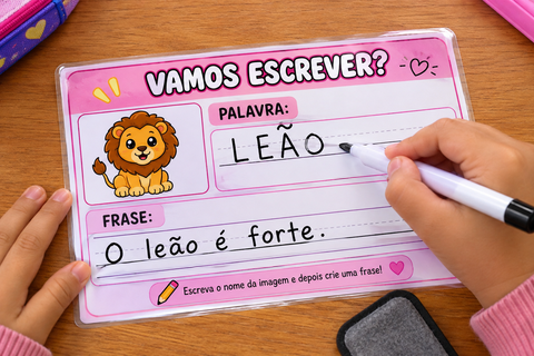 Atividades de Escrita e Produção de Frases| Alfabetização Infantil — capa do material