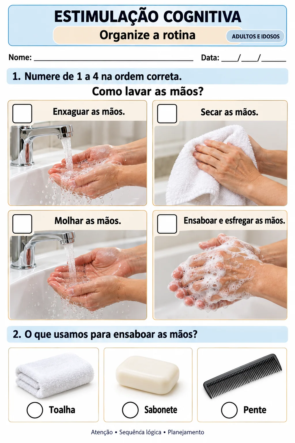 Atividades de Estimulação Cognitiva: Memória e Visual Sequência Lógica — amostra 5: Benefícios pedagógicos