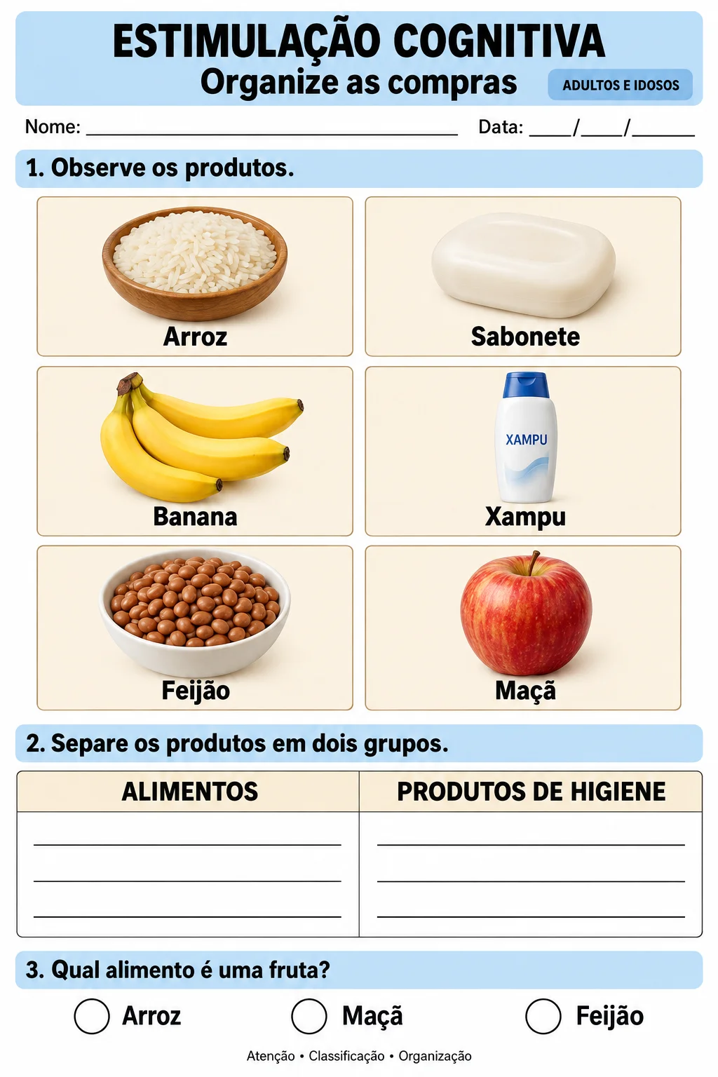 Atividades de Estimulação Cognitiva para Intervenção - TEA, DI e TDAH — amostra 4: Como utilizar as atividades?
