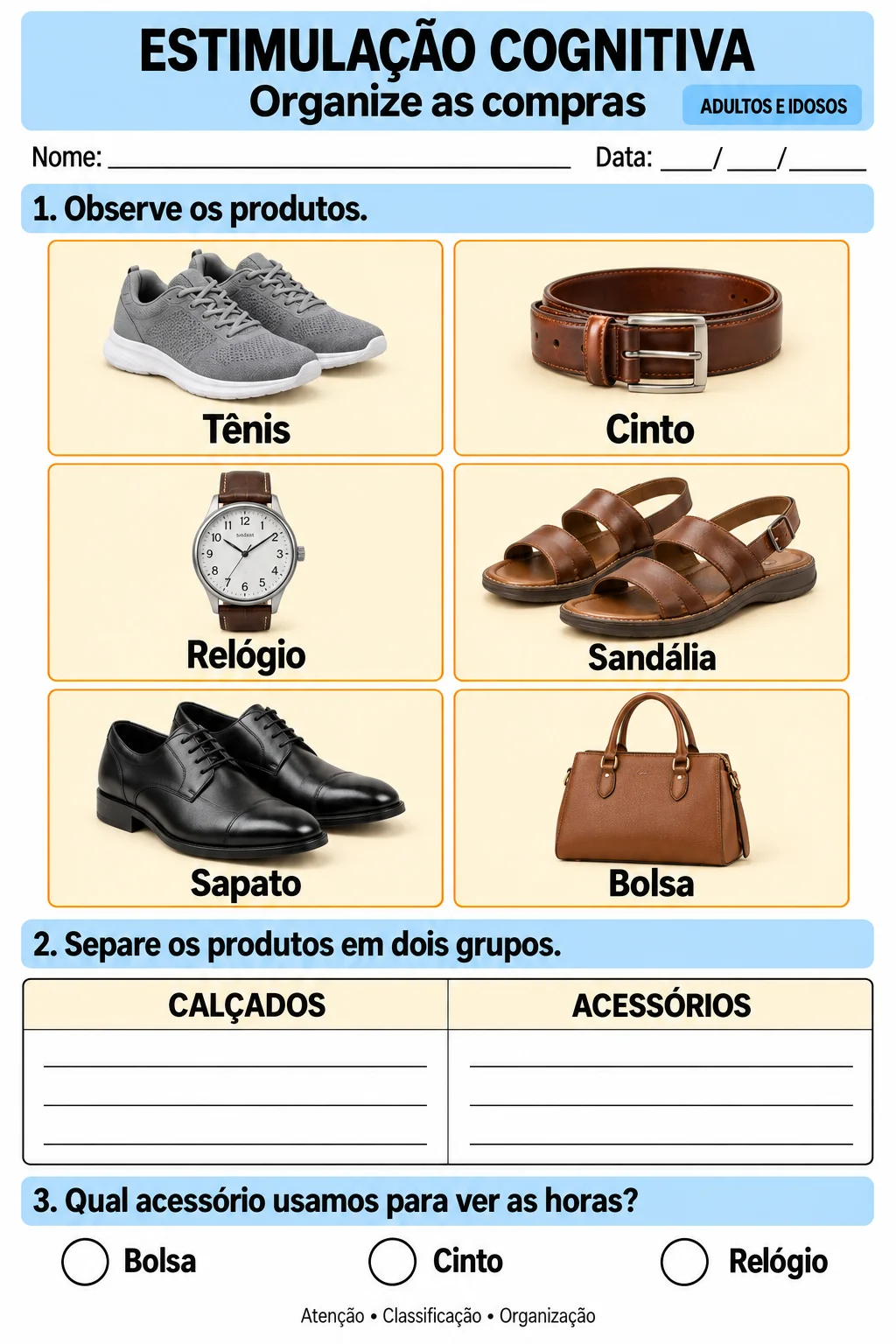 Atividades de Estimulação Cognitiva para Intervenção - TEA, DI e TDAH — amostra 5: As atividades podem ser aplicadas…