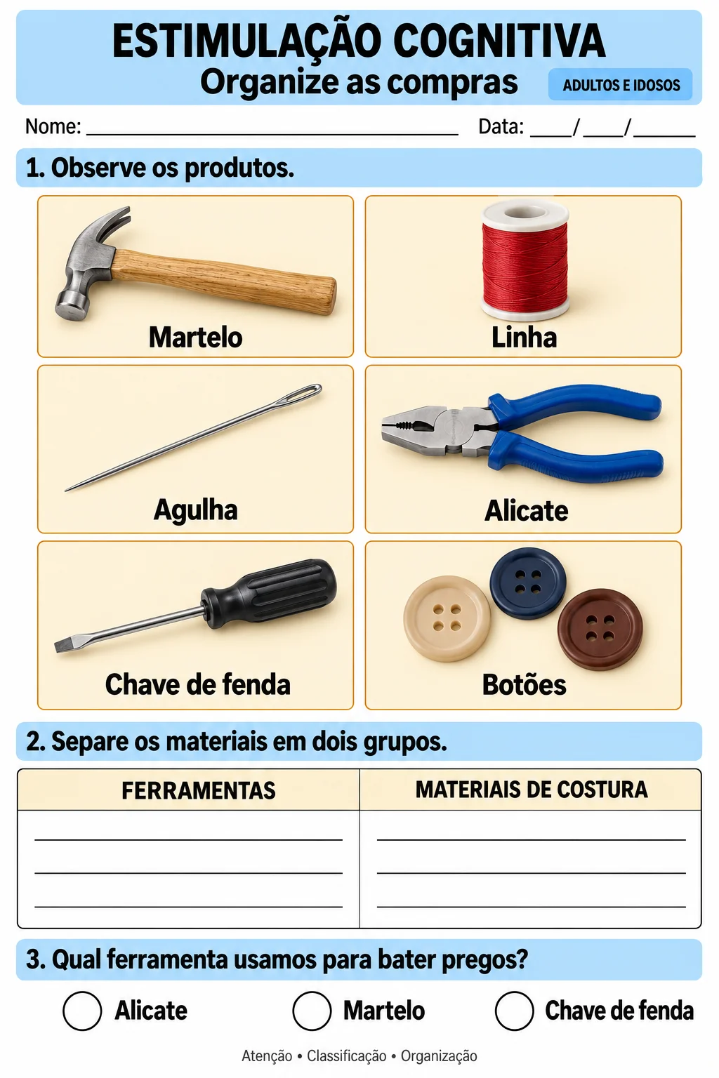Atividades de Estimulação Cognitiva para Intervenção - TEA, DI e TDAH — amostra 6: Benefícios pedagógicos