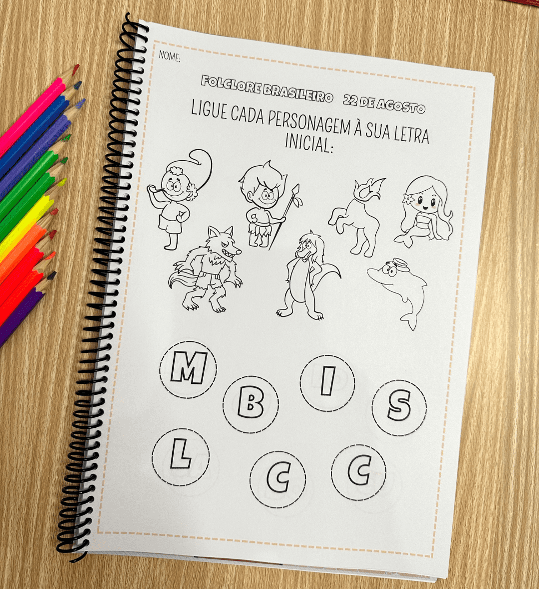 Atividades de Folclore: PDF para Educação Infantil e Anos Iniciais — amostra 2: O que vem no material