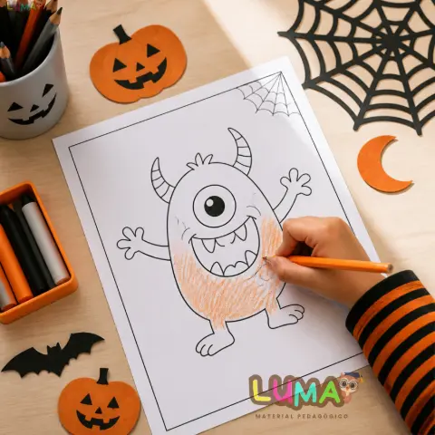 Atividades de Halloween para imprimir – Letras e matemática — amostra 2: O que vem no material