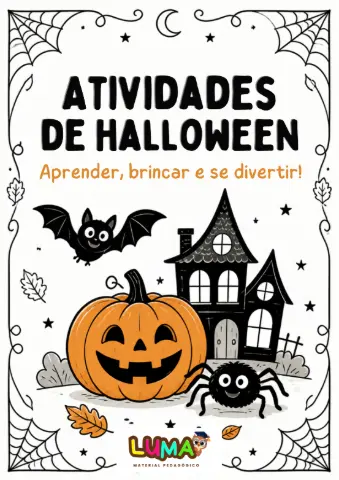 Atividades de Halloween para imprimir – Letras e matemática — capa do material