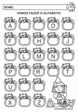 Atividades de Halloween para imprimir – Material pedagógico — amostra 2: O que vem no material