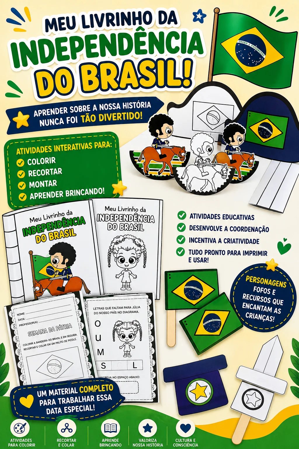 ATIVIDADES DE INDEPENDÊNCIA DO BRASIL - ENSINO FUNDAMENTAL — capa do material