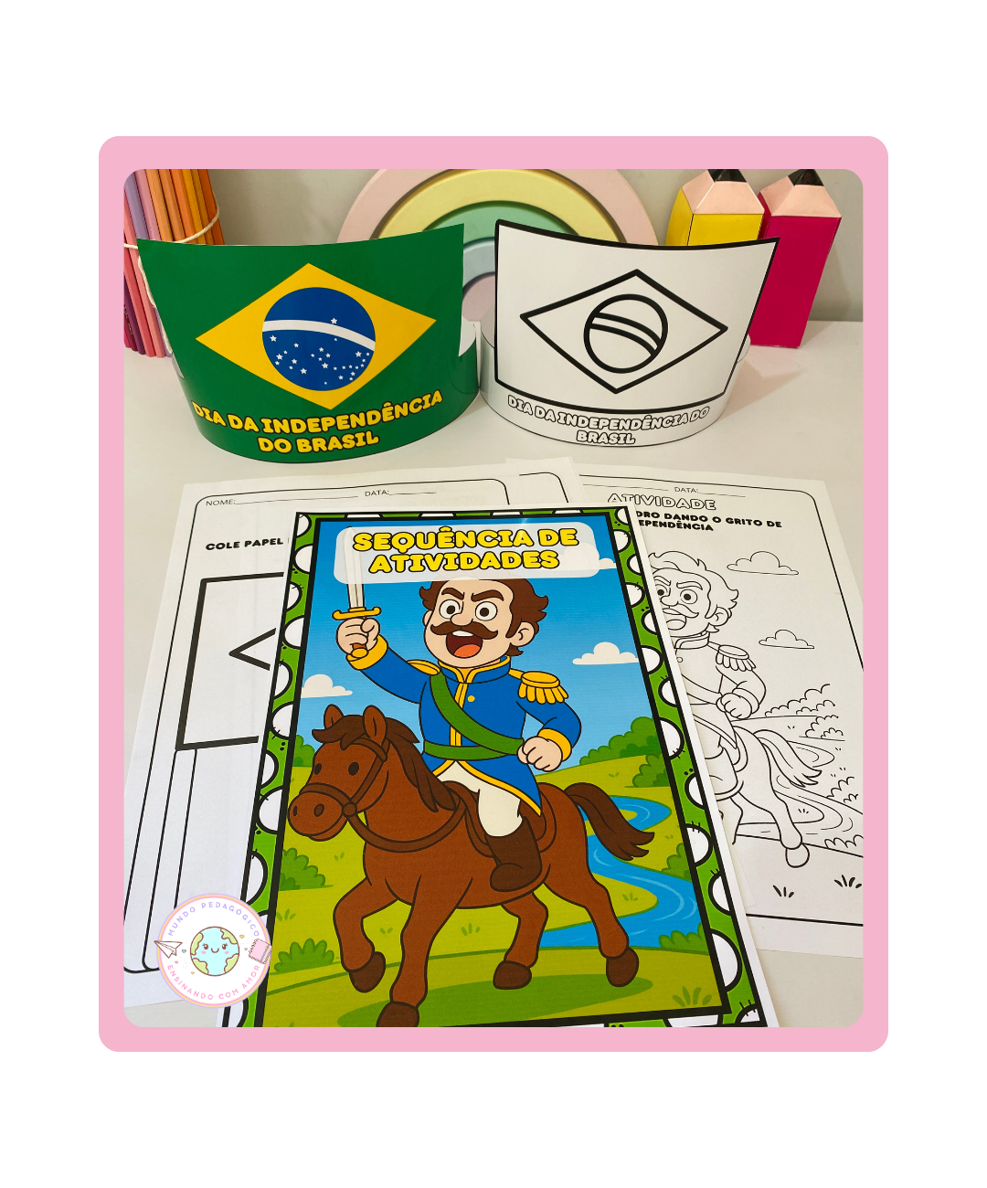 Atividades de Independência do Brasil para imprimir — capa do material