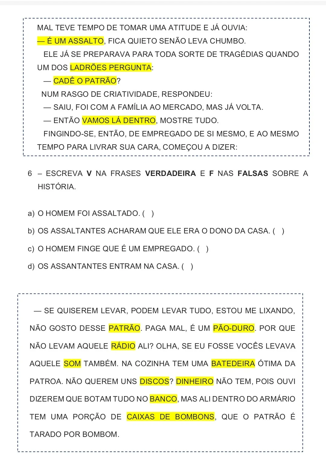 ATIVIDADES DE LEITURA E COMPREENSÃO PARA 6° AO 9° ANO E EJA — amostra 6: Elaborado para dar continuidade ao processo de… ATIVIDADES DE LEITURA E COMPREENSÃO PARA 6° AO 9° ANO E EJA — amostra 6: Elaborado para dar continuidade ao processo de…