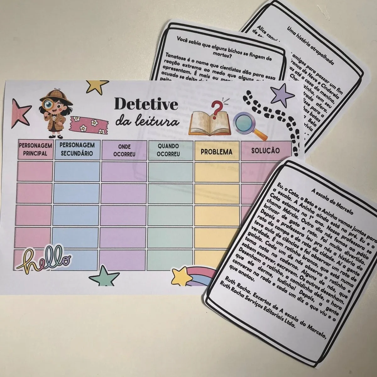 Atividades de Leitura e Interpretação de Textos — capa do material