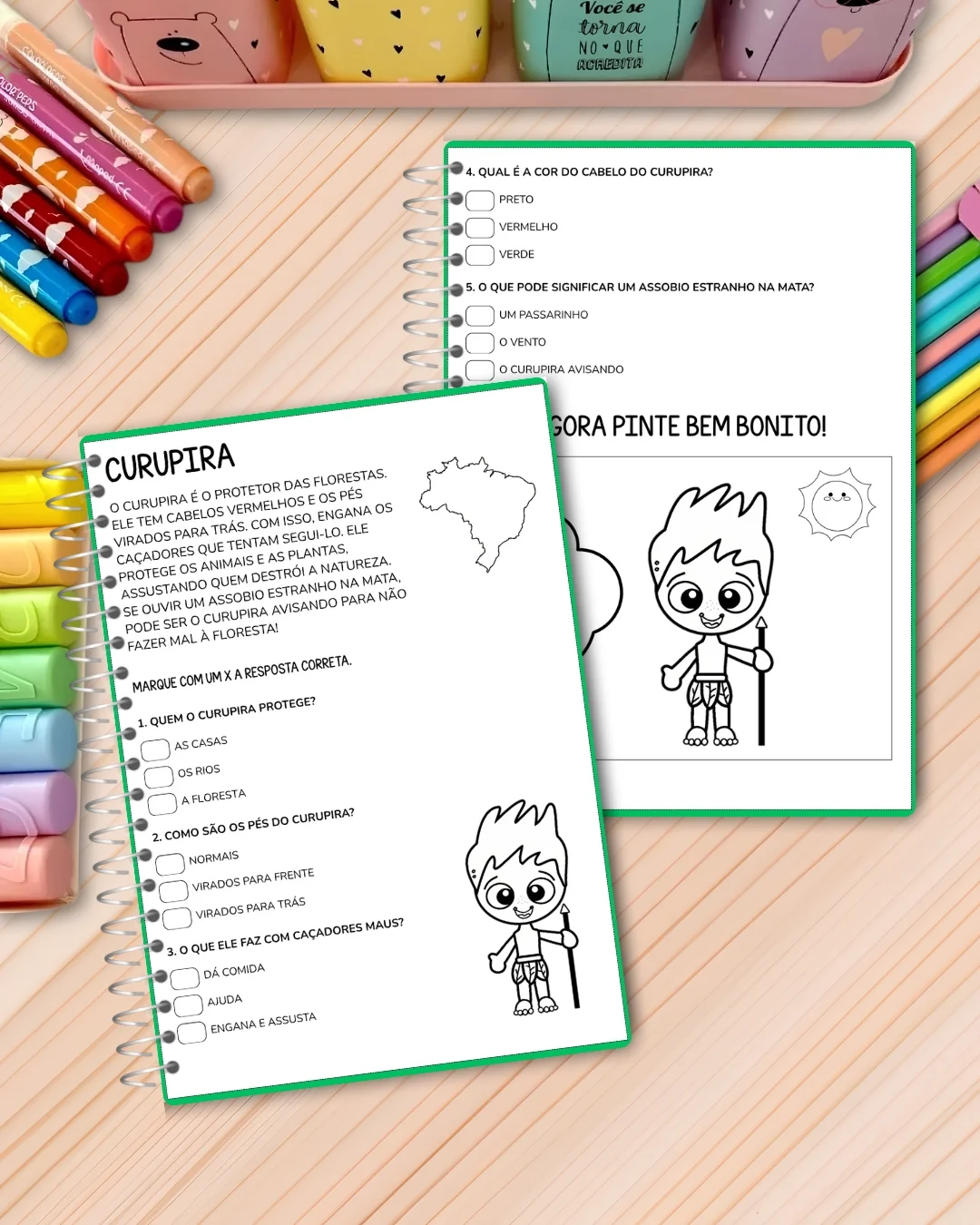 ATIVIDADES DE LEITURA E INTERPRETAÇÃO – FOLCLORE BRASILEIRO — amostra 3: Trabalhe o Folclore Brasileiro de forma lúdica e…