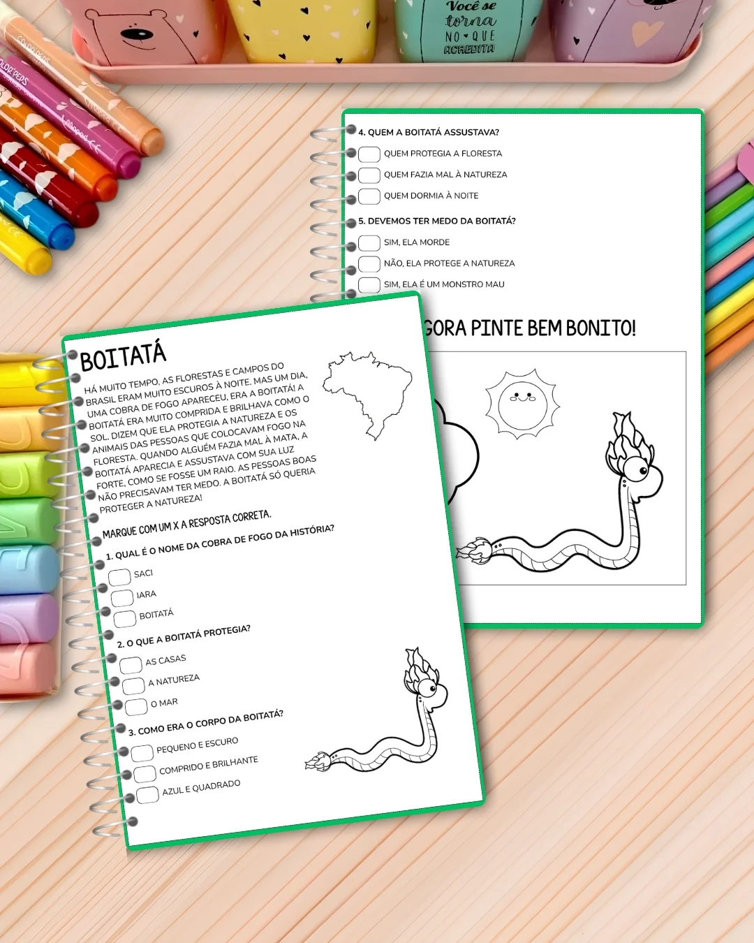 ATIVIDADES DE LEITURA E INTERPRETAÇÃO – FOLCLORE BRASILEIRO — amostra 4: Trabalhe o Folclore Brasileiro de forma lúdica e…