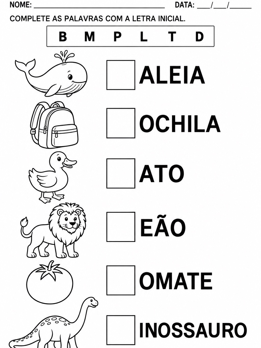 Atividades de Letra Inicial para Alfabetização – Kit 2 — amostra 5: 5 atividades de letra inicial para alfabetização, com… Atividades de Letra Inicial para Alfabetização – Kit 2 — amostra 5: 5 atividades de letra inicial para alfabetização, com…