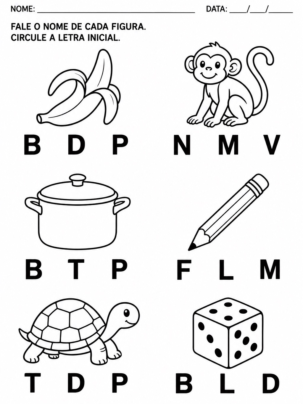 Atividades de Letra Inicial para Alfabetização – Kit 2 — amostra 6: 5 atividades de letra inicial para alfabetização, com… Atividades de Letra Inicial para Alfabetização – Kit 2 — amostra 6: 5 atividades de letra inicial para alfabetização, com…