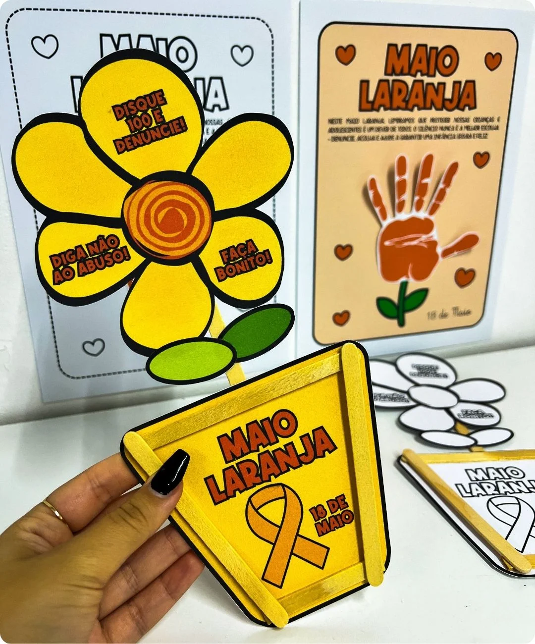 Atividades de Maio Laranja para imprimir: Infantil e Anos Iniciais — amostra 1: Da impressão à atividade com a turma