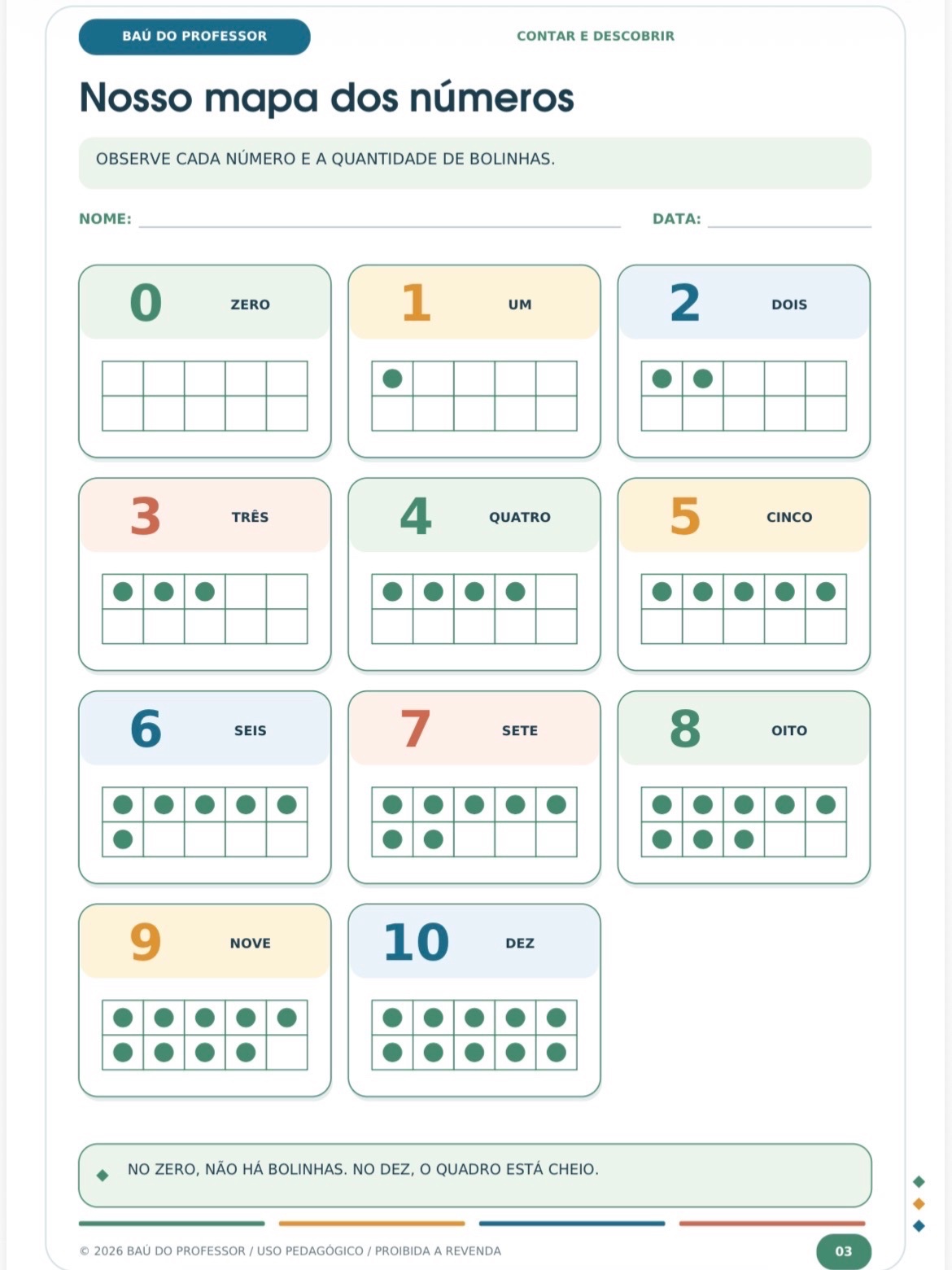 Atividades de Matemática 1º Ano: Números de 0 a 10 + Jogos — amostra 1: 40 páginas de matemática com números de 0 a 10,… Atividades de Matemática 1º Ano: Números de 0 a 10 + Jogos — amostra 1: 40 páginas de matemática com números de 0 a 10,…