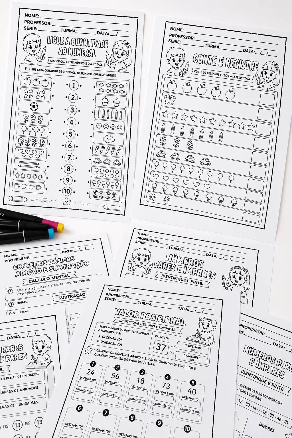 ATIVIDADES DE MATEMÁTICA E ALFABETIZAÇÃO – 1º AO 3º ANO — Matemática para 3º ano: 📋 Informações Importantes do Material:…