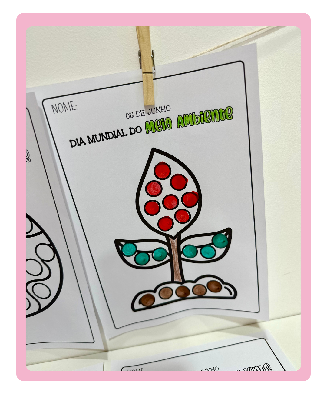 Atividades de meio ambiente para imprimir — Educação Infantil — amostra 4: Indicação do material