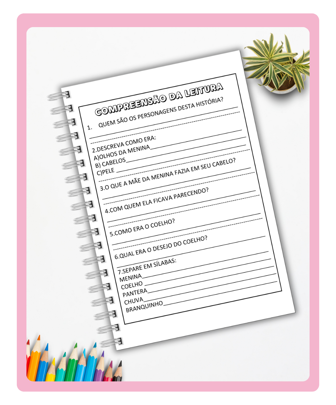 Atividades de Menina Bonita do Laço de Fita para imprimir — amostra 3: O que você encontra no PDF