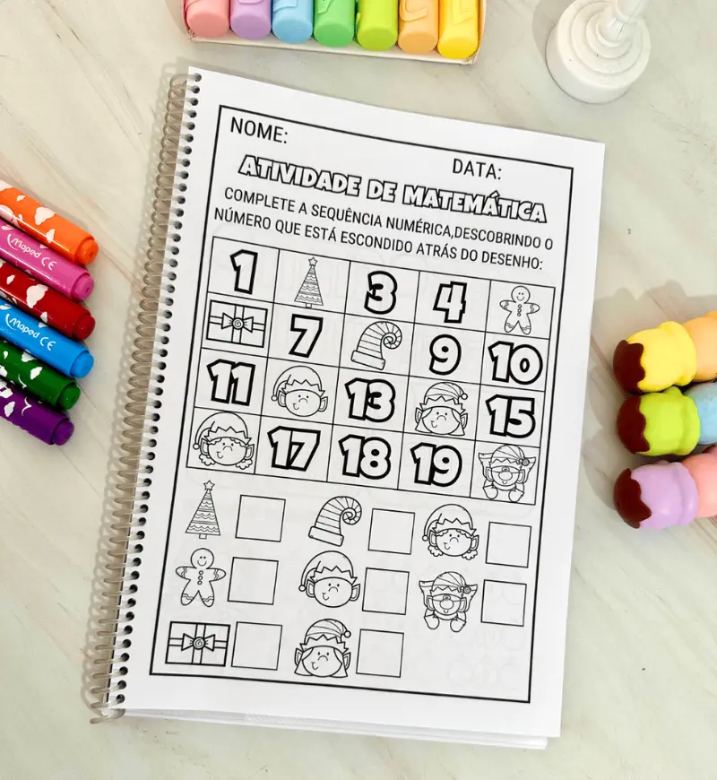 Atividades de Natal: Apostila em PDF com 17 Páginas — amostra 2: O que vem no material