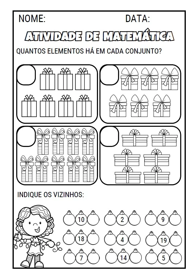 ATIVIDADES DE NATAL – APRENDIZAGEM COM CLIMA NATALINO! — amostra 2: A apostila reúne atividades de Matemática e…