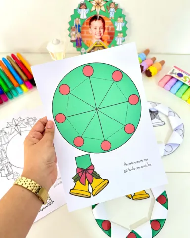 Atividades de Natal em Formato de Guirlanda para Educação Infantil — amostra 3: Guirlandas de Natal em PDF para Educação…