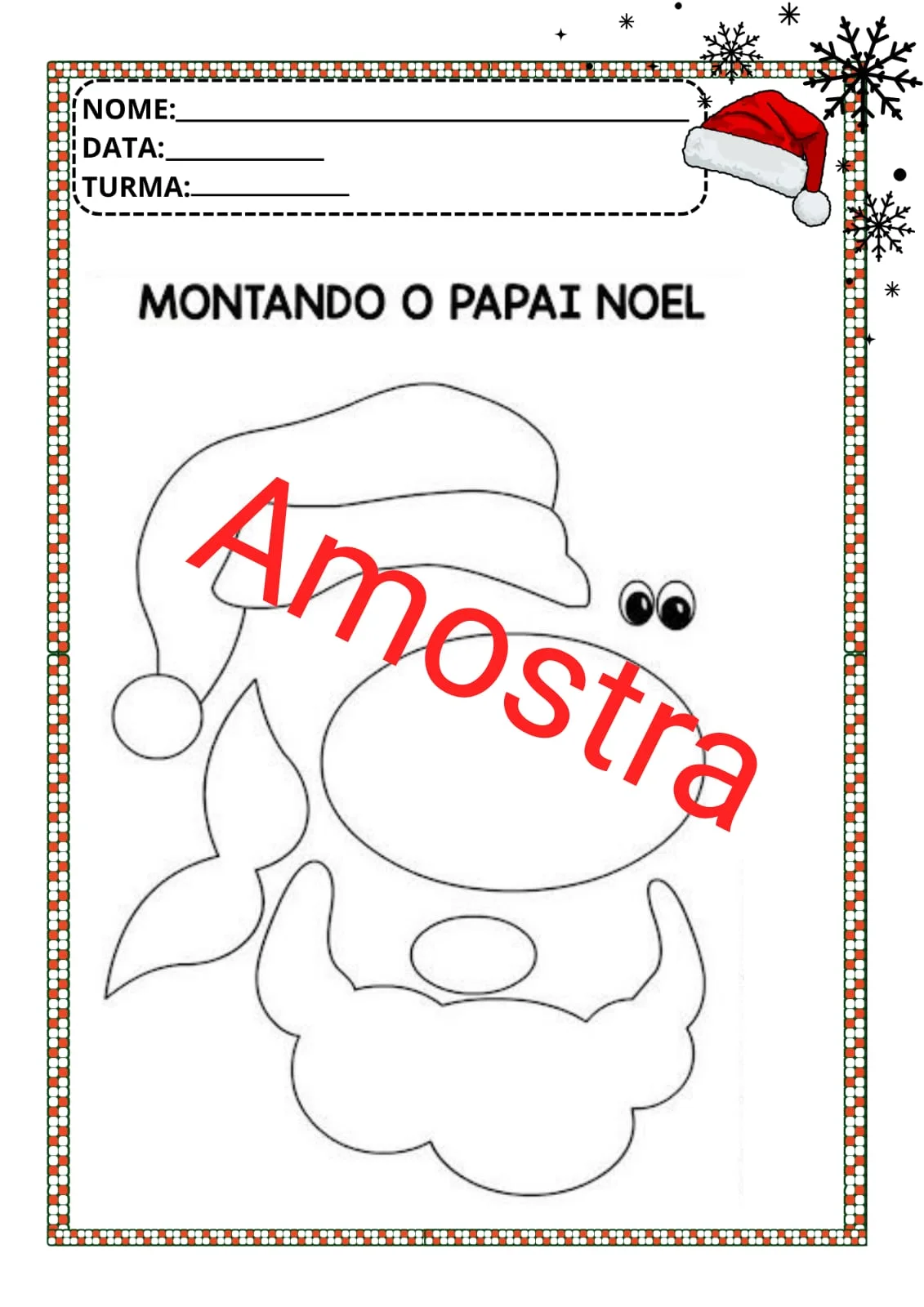 Atividades De Natal imprimível educação infantil, anos iniciais — amostra 1: Atividades diversas de Natal