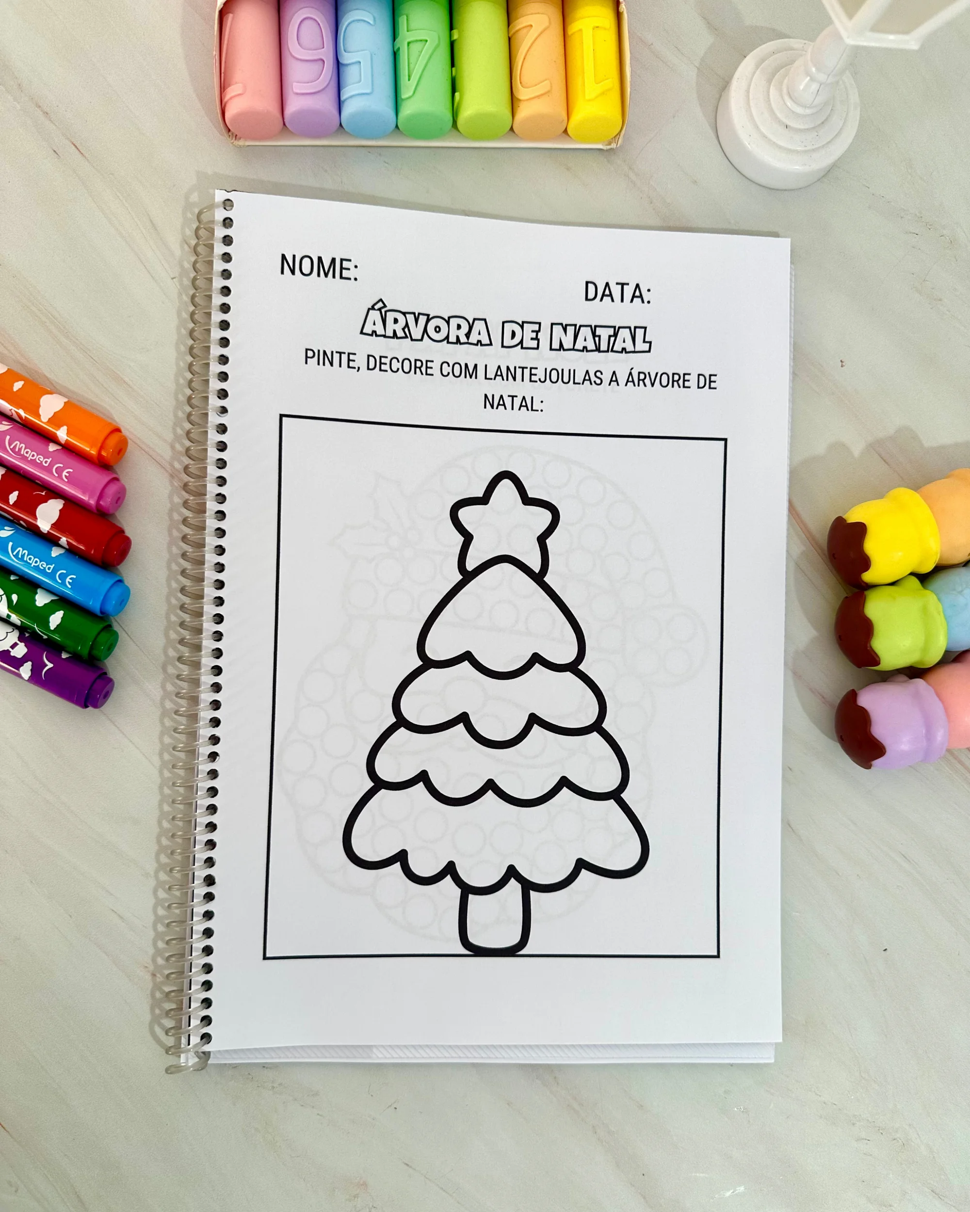 Atividades de Natal para Educação Infantil – 17 Páginas — amostra 1: Apostila de Natal com 17 páginas de atividades de…