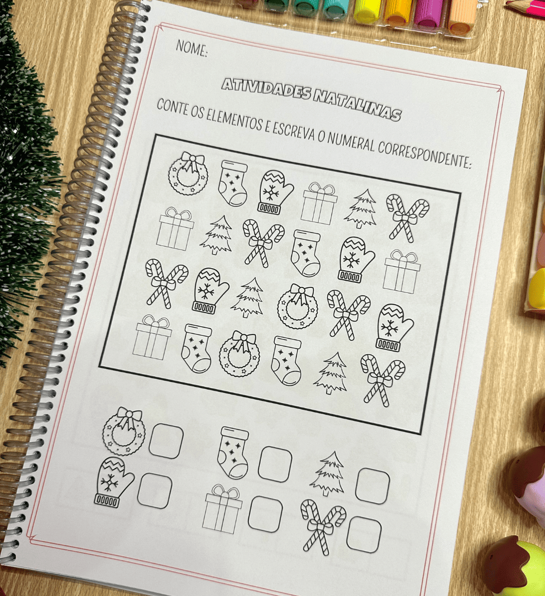 Atividades de Natal: PDF para Crianças de 3 a 6 Anos — amostra 3: Como usar em sala de aula