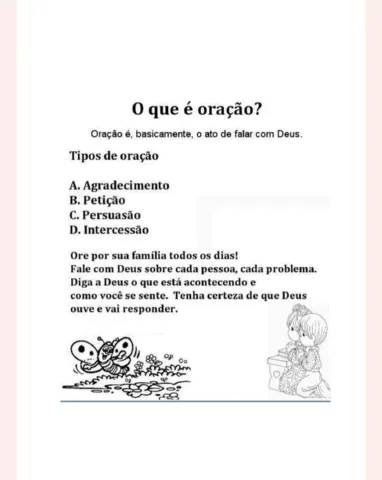 Atividades de Orações para Crianças - 4 a 10 anos — amostra 2: 📚Arquivo com 36 páginas de atividades sobre oração para…