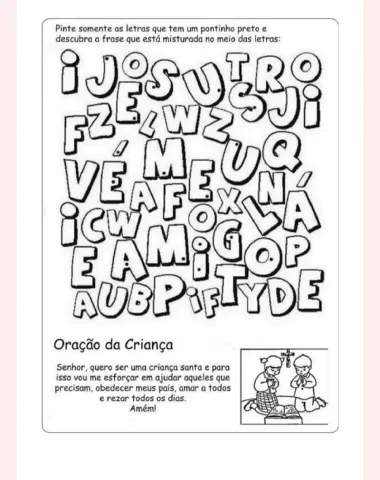 Atividades de Orações para Crianças - 4 a 10 anos — amostra 4: 📚Arquivo com 36 páginas de atividades sobre oração para…
