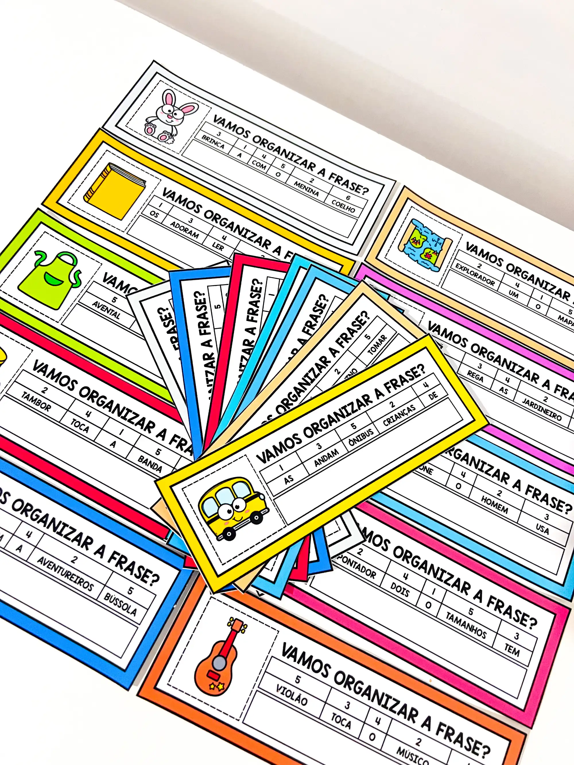 Atividades de Organização de Frases para Alfabetização — capa do material