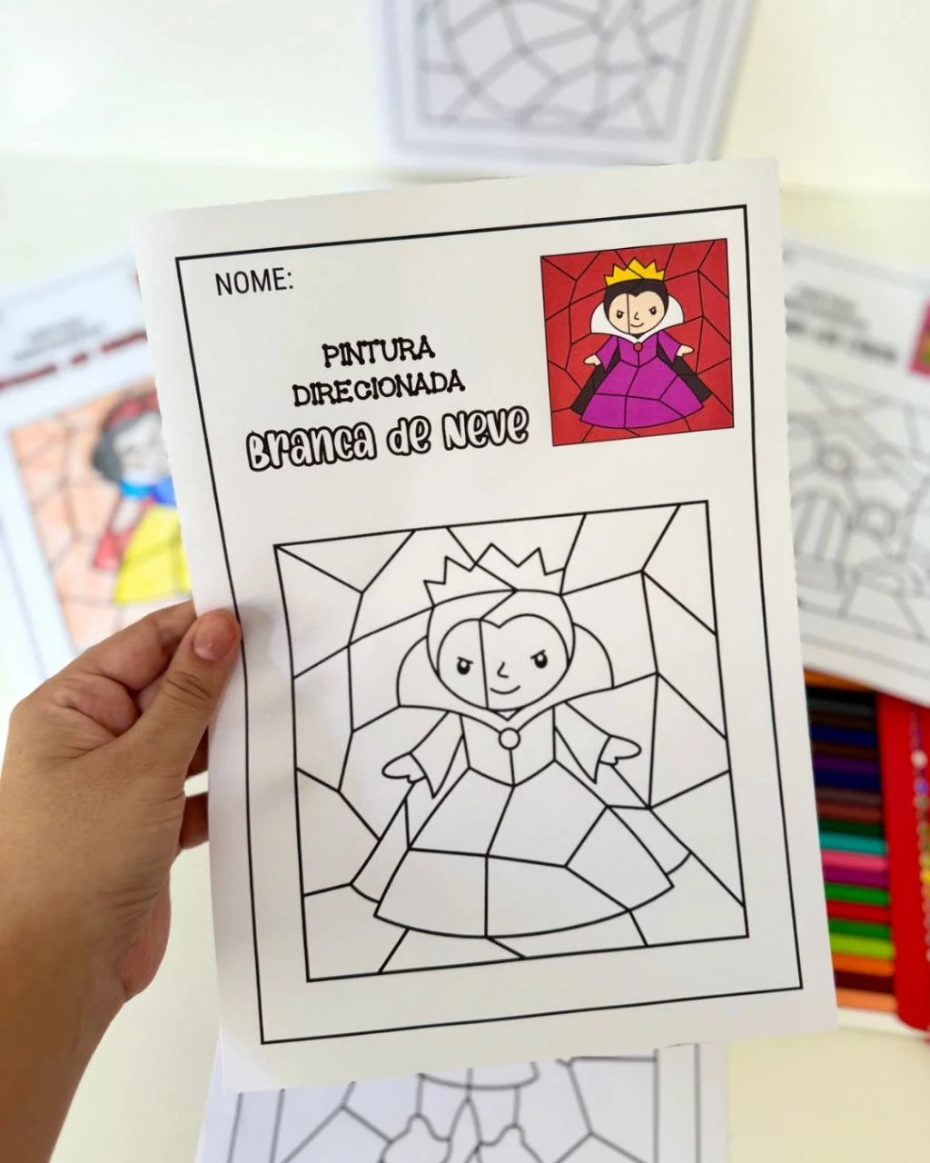 Atividades de Pintura Direcionada – Branca de Neve — amostra 1: Para trabalhar diversas habilidades com turmas da Educação…