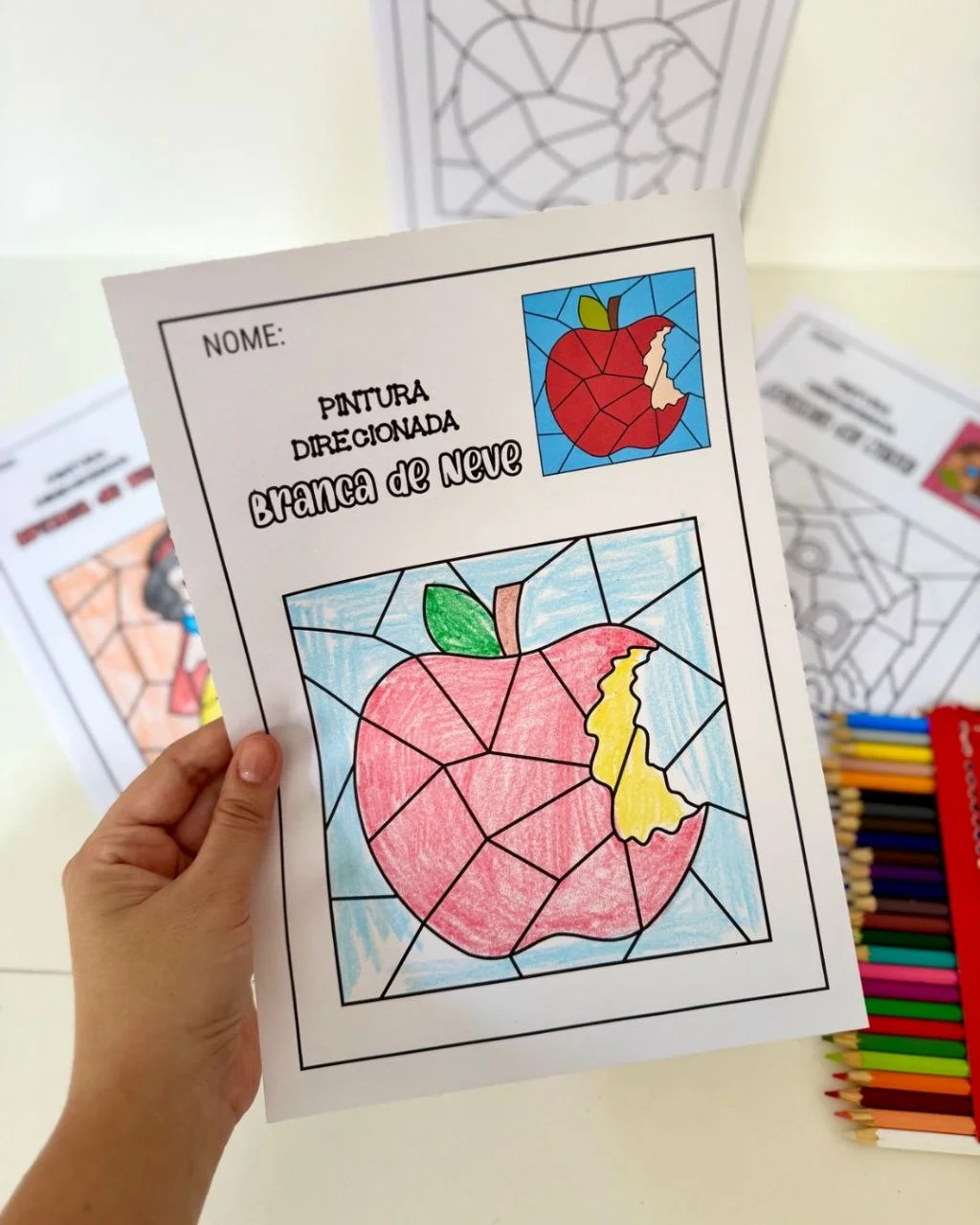 Atividades de Pintura Direcionada – Branca de Neve — amostra 2: Para trabalhar diversas habilidades com turmas da Educação…