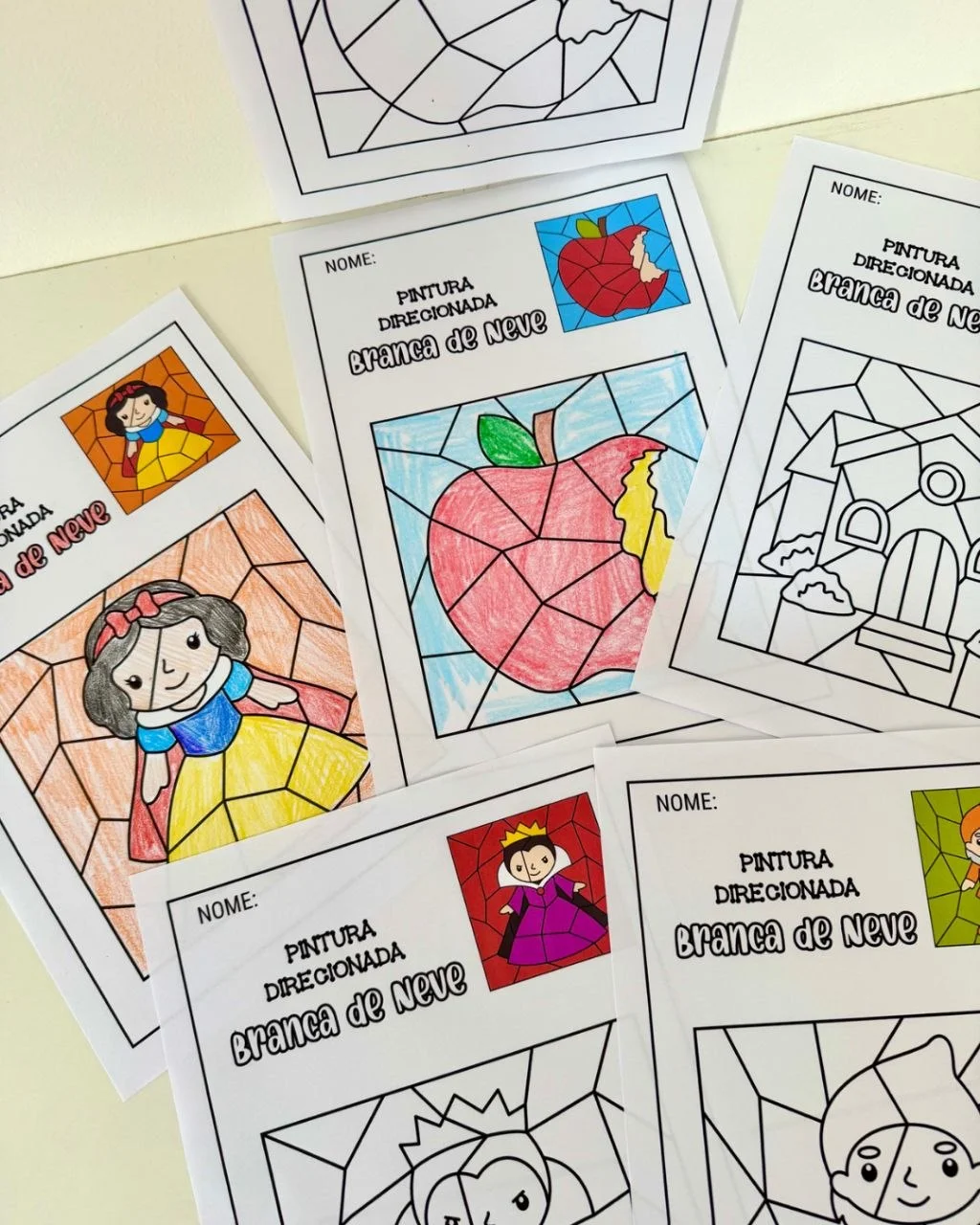 Atividades de Pintura Direcionada – Branca de Neve — amostra 3: Para trabalhar diversas habilidades com turmas da Educação…