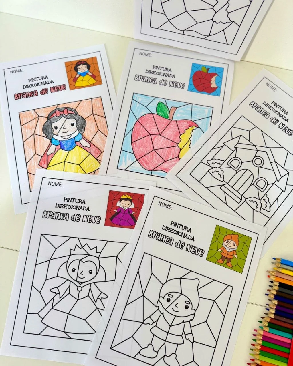 Atividades de Pintura Direcionada – Branca de Neve — capa do material