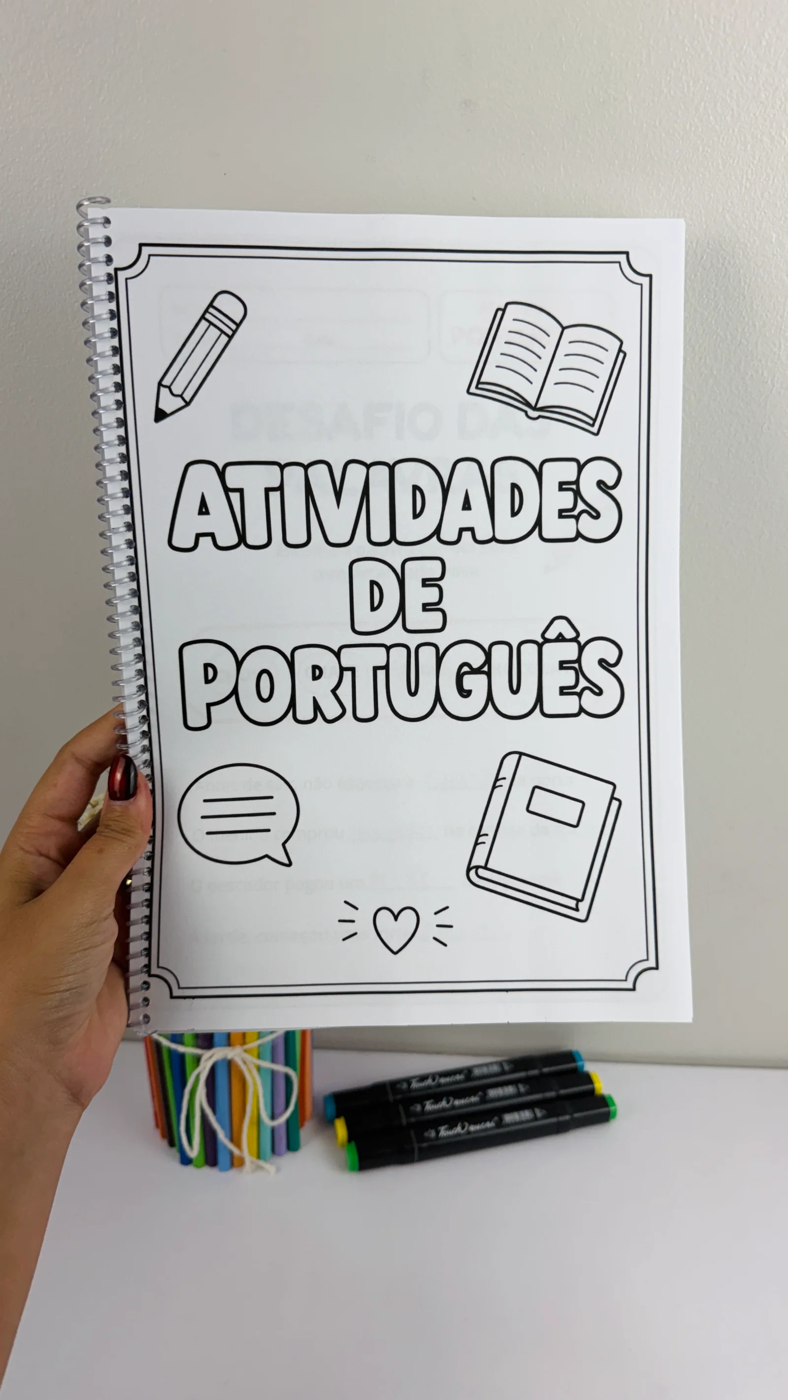 📚 ATIVIDADES DE PORTUGUÊS – DESAFIO DAS PALAVRAS — amostra 3: Nas atividades, o aluno observa um banco de palavras e…
