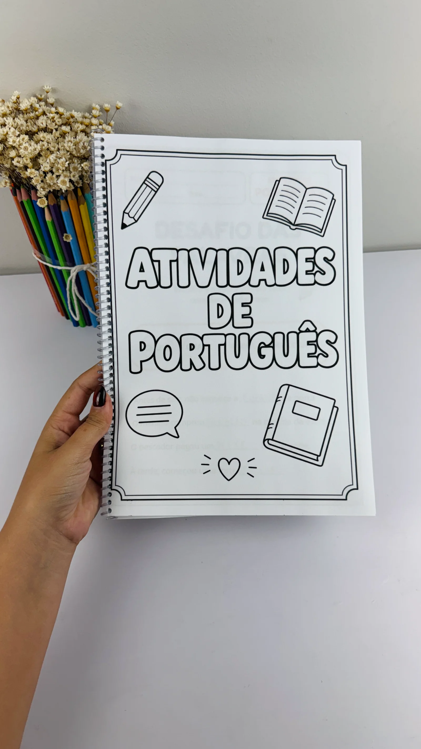 📚 ATIVIDADES DE PORTUGUÊS – DESAFIO DAS PALAVRAS — amostra 4: Nas atividades, o aluno observa um banco de palavras e…