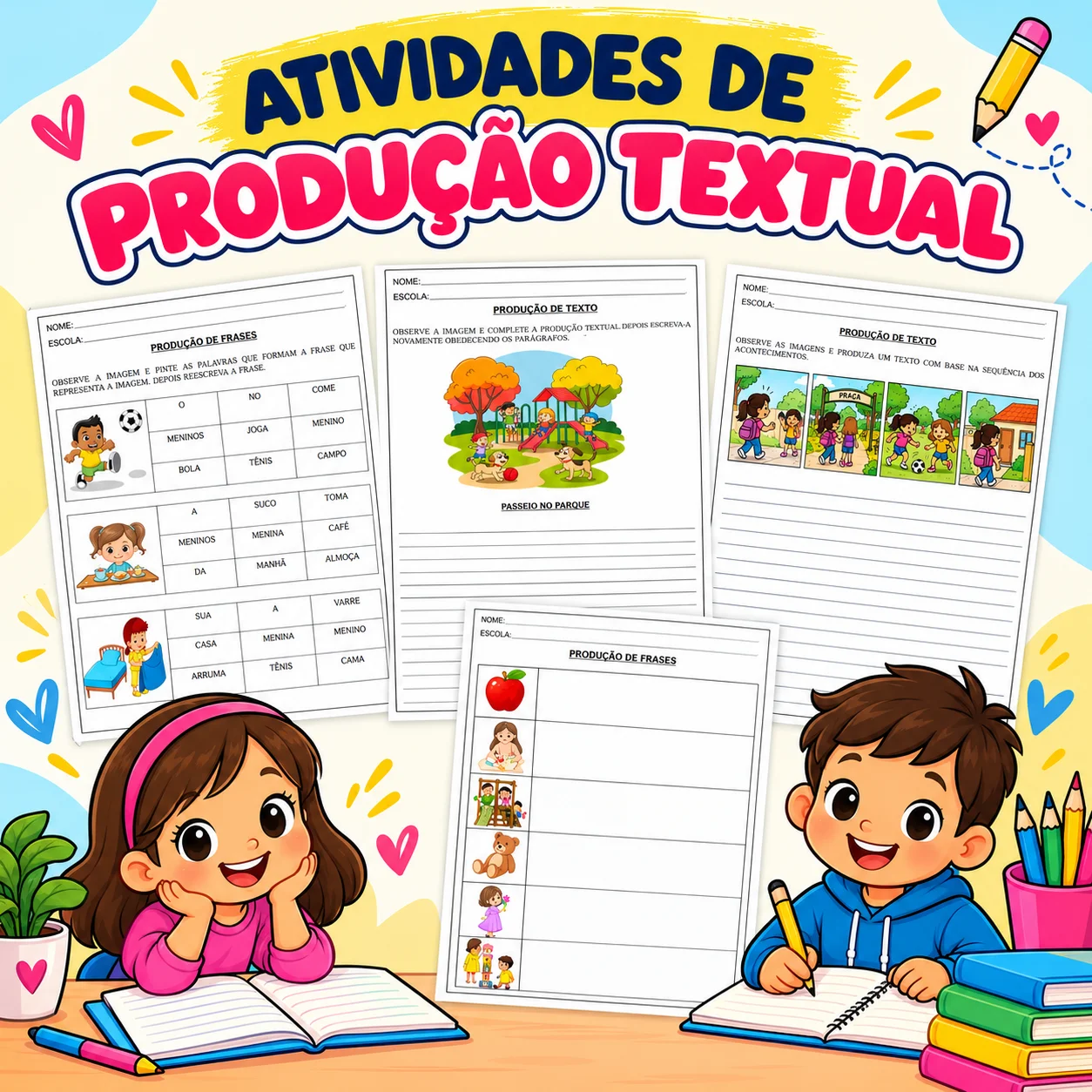 ATIVIDADES DE PRODUÇÃO TEXTUAL (PARA O ALUNO EVOLUIR) — capa do material