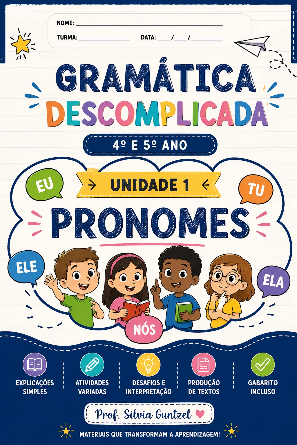 Atividades de Pronomes – Língua Portuguesa 5º Ano — Português para 5º ano: Atividades de pronomes prontas para imprimir,…